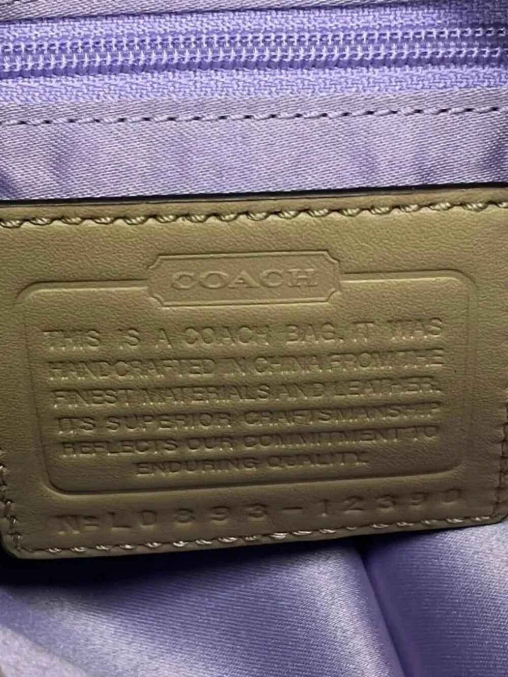COACH Bleecker Signature Duffle 12390 Beige Jacquard Leather Shoulder Bag